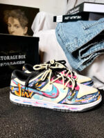 Death Sparks - Custom  Dunk  Low Unisex Street Graffiti Skateboarding Shoes - Image 8