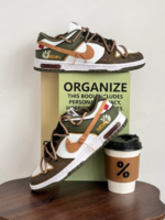 [Custom A Tour of Decaying Wood] Dunk Skateboarding Shoes Unisex Low-top Brown/Green - Image 7
