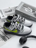 [Custom Hiking]  Dunk Skateboarding Shoes Unisex Low-top Grey/green - Image 9