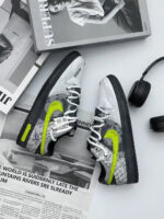 [Custom Hiking]  Dunk Skateboarding Shoes Unisex Low-top Grey/green - Image 7