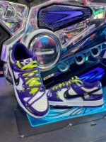 [Custom Evangelion] Dunk Retro Men's  Skateboarding Shoes Purple - Image 3