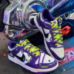 [Custom Evangelion] Dunk Retro Men's  Skateboarding Shoes Purple