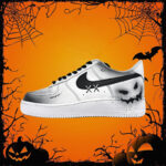 [Customized Devilish Smile] Air Force 1 Low-top Shoes Hand-drawn Unisex Black/White