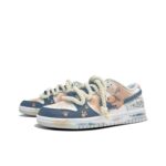 [Custom Capybara] Dunk Skateboarding Shoes Unisex Hand-painted Cute Style Deep Blue/Brown - Image 4