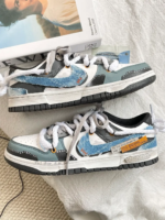 [Custom Don't Dream It, Be It.] Dunk Skateboarding Shoes Unisex Denim Style - Image 8