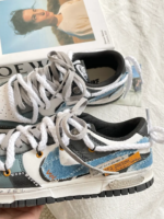 [Custom Don't Dream It, Be It.] Dunk Skateboarding Shoes Unisex Denim Style - Image 11