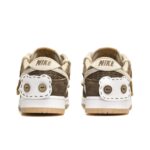 [Custom Bear Cub] Dunk Skateboarding Shoes Unisex Brown/White - Image 3