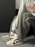 [Custom Trendy Deconstructed] Jordan Air Jordan 1 Mid Skateboarding Shoes Unisex - Image 4