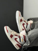 [Custom Trendy Deconstructed] Jordan Air Jordan 1 Mid Skateboarding Shoes Unisex - Image 5