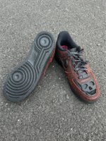 [Custom Skull] Air Force 1 Skateboarding Shoes Unisex Black/Red - Image 8