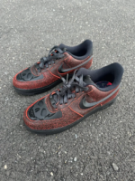 [Custom Skull] Air Force 1 Skateboarding Shoes Unisex Black/Red - Image 9