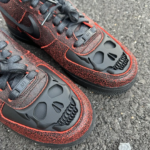 [Custom Skull] Air Force 1 Skateboarding Shoes Unisex Black/Red