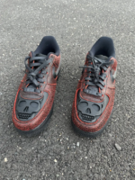 [Custom Skull] Air Force 1 Skateboarding Shoes Unisex Black/Red - Image 10