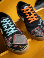 [Custom Black Sticker Graffiti] SB Chron Skateboarding Shoes Unisex Irregular Style - Image 18