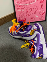 [Custom Dark Purple Pumpkin] Dunk Low Skateboard Shoes Unisex Purple/Orange - Image 5