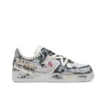 [Customized For No Good Reason] Air Force 1 Low-top Shoes Unisex Graffiti/Star shoelaces Gray - Image 3