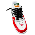 [Custom Mclaren F1] Air Force 1 Skateboarding Shoes Unisex Low-top White/Red - Image 2