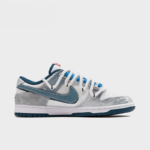 Silver Ocean Blue Jack - Men's Dunk Low Custom - Image 2