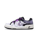 [Custom Backlit Flight] Full Force Purple Ink Graffiti Skateboarding Shoes Unisex