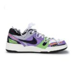 [Custom Evangelion EVA01 ] Full Force Skateboard Shoes Unisex Purple/Green - Image 4