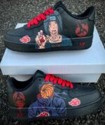 [Custom Obito and Itachi ] Air Force 1 Black Skateboarding Shoes Unisex - Image 2
