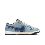 [Custom Denim stitching] Dunk Low Skateboard Shoes Unisex Denim Style - Image 3