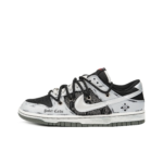[Custom Dark Poker] Dunk Skateboarding Shoes Unisex Black/Gray/Silver - Image 2