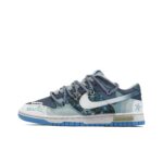 [Custom Marine Conservation: Marine Plankton] Dunk Low Skateboard Shoes Unisex Blue - Image 2