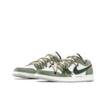 [Custom Bamboo Forest]Air Jordan 1 Skateboarding Shoes Unisex Green - Image 2