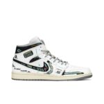[Custom Cyber White Sugar] Jordan Air Jordan 1 Mid Unisex Skateboarding Shoes - Image 3