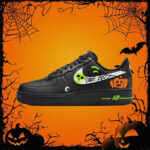 [Custom Halloween Signal]  Air Force 1 Skateboard Shoes Unisex Low-Top Black/Green/Orange