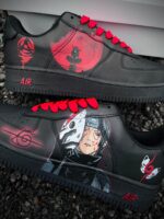 [Custom Itachi Black] Air Force 1 Skateboarding Shoes Unisex - Image 2