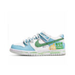 [Custom Plush Monster] Dunk Skateboarding Shoes Unisex Low-top Blue/Green - Image 2