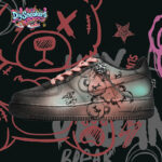 [Custom Male summer party black fan]  Air Force 1 Skateboarding Shoes Men Low-top Black/Pink
