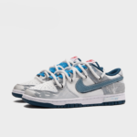 Silver Ocean Blue Jack - Men's Dunk Low Custom - Image 3