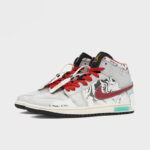 Silver Patterns - Men's Jordan 1 Mid CNY Custom - Image 3
