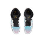 [Custom Cyber Cotton Candy] Jordan Air Jordan 1 Mid Unisex Skateboarding Shoes - Image 7