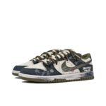 [Custom Mottled Cosmos] Dunk Skateboarding Shoes Unisex Blue/Gray - Image 2