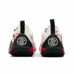 [Raging Flames - Graffiti Gradient White Red Black] Custom Street LiNing Men's Basketball Shoes - Image 6