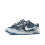 [Custom Marine Conservation: Marine Plankton] Dunk Low Skateboard Shoes Unisex Blue - Image 3
