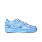 [Custom Blue And Pink Stucco Cashew Nut Flower] Air Force 1 Skateboarding Shoes Unisex - Image 3