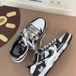 [Custom General energy]  Dunk Skateboarding Shoes Unisex Low-top White