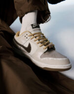 [Custom Canvas] Dunk Low Skateboard Shoes Unisex Brown/Yellow - Image 9