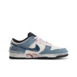 [Custom Patched Rebel] Dunk Low Skateboard Shoes Unisex Denim Style - Image 4