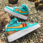 [Custom 520 Men's Tiffany Green South Coast]  Air Force 1 Skateboarding Shoes Men - Image 9