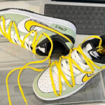 [Custom Green Comet]  Dunk Skateboarding Shoes Unisex Low-top Green/yellow/white - Image 3