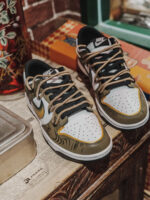 [Custom Golden Years] Dunk Skateboarding Shoes Unisex Low-top Brown/Black - Image 15