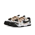 [Custom End Star] Air Dunk Jumbo Skateboard Shoes Unisex Gradient Graffiti Black/White - Image 2