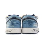 [Custom Western Cowboy]Air Jordan 1 Low Unisex Denim Style Blue - Image 5