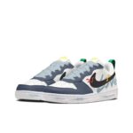 [Custom Unlimited Fun/Deep Sea Blue] Court Borough Skateboard Shoes For Children Unisex - Image 2